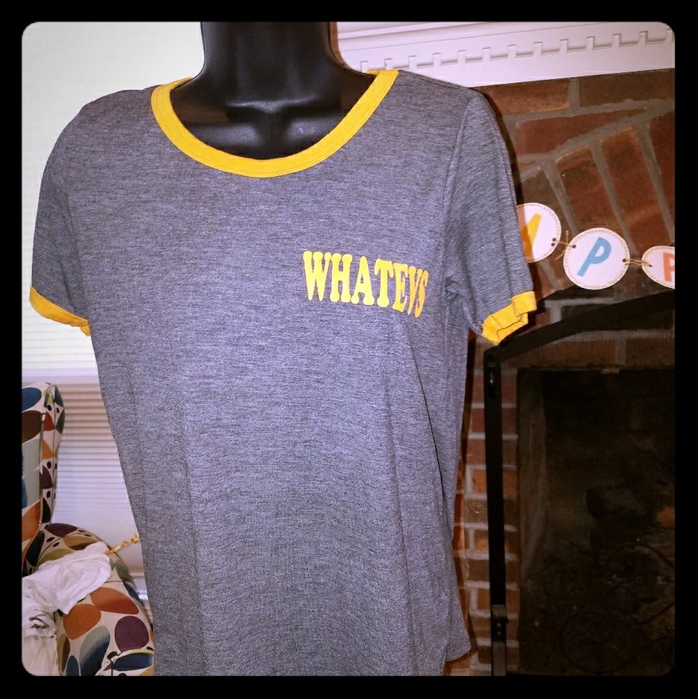 Grey with yellow ringer tshirt